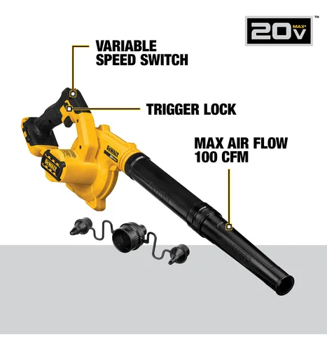 Soplador Dewalt Dce100m1, 20 V Máx*, Compacto, Con Flujo De