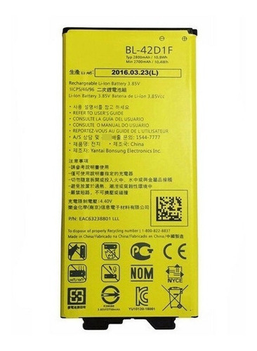 Batería Para LG G5 G 5 Bl-42d1f H850 Vs987 H820 H830 2800mah