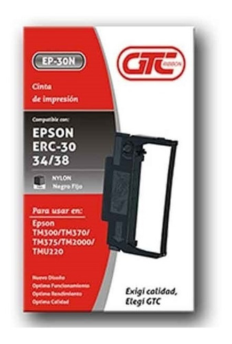 GTC ERC38 cinta impresora fiscal epson color negro