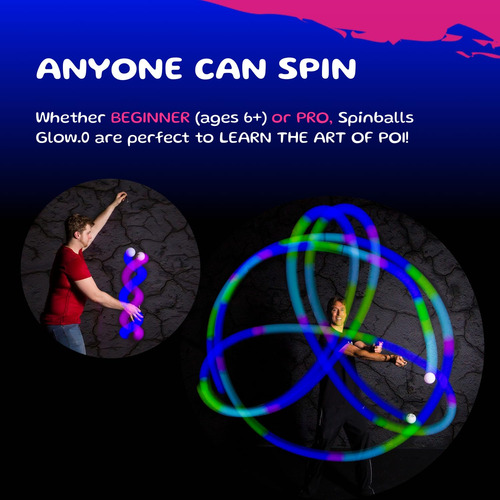 Bolas Led Poi Balls Spin Balls Glow.0, Recargables Por Usb,