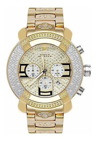 Reloj De Ra - Gold Tone Chronograph 20 Diamond Quartz Men's 