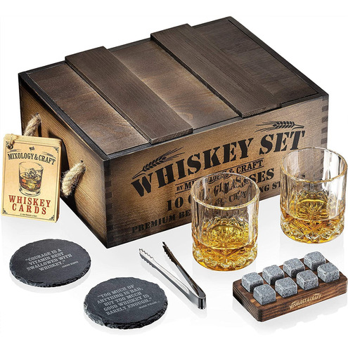 Mixology - Juego De Regalo De Whisky, Juego De Vasos De Whis