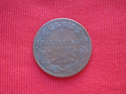 Suecia 1 Skilling Banco 1840 