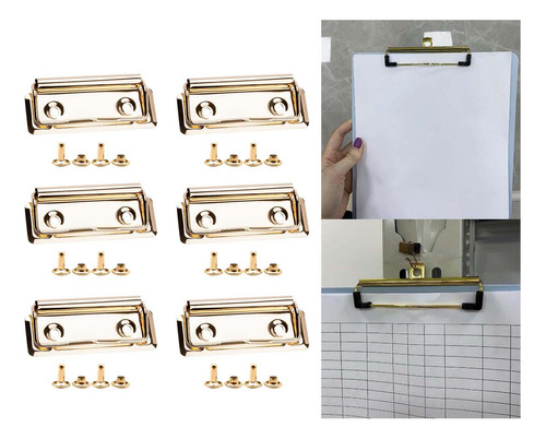 Clips De 6 Uds Para Portapapeles, Clips De Tablero De