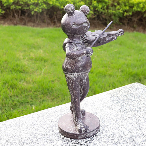 Estatua De Rana De Jardín, Figura Decorativa De Resina Para