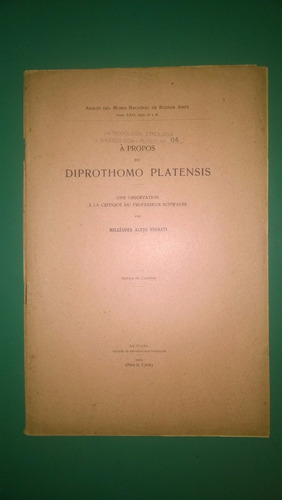 A Tropos Du Diprothomo Platensis - Vignati