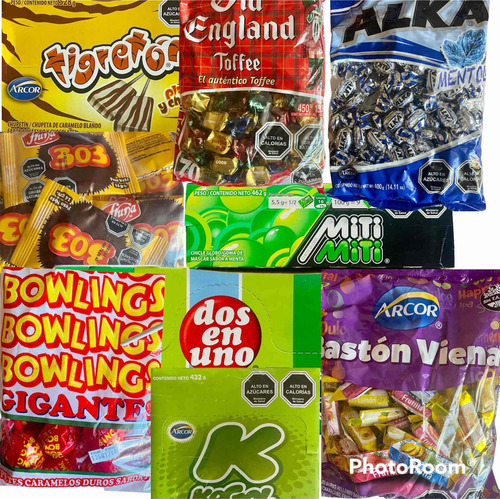 Imagen 1 de 10 de Frasco De Dulces Retro Clásicos Chilenos 64 Unidades