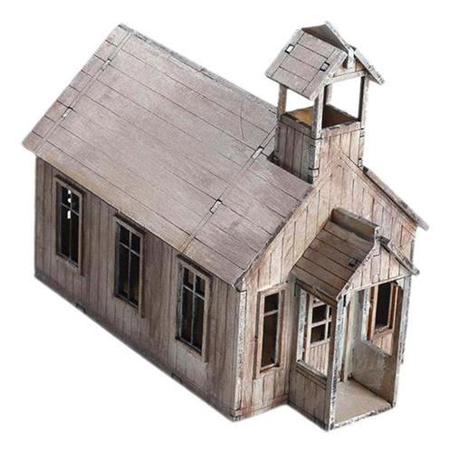 1/72 Escena De Arquitectura De Iglesia De Casa De Madera En