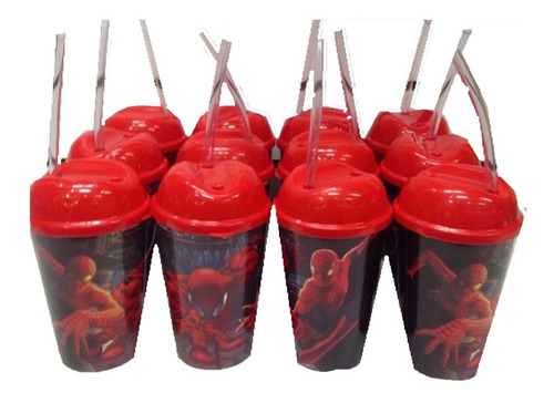 Vaso Pitillo Spiderman Sorpresas Fiestas Piñatas Regalos