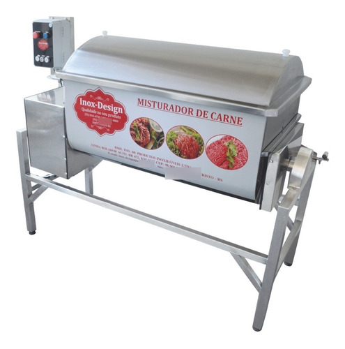 Misturadeira Carne Industrial 210 Litros 2 Eixos Aço Inox