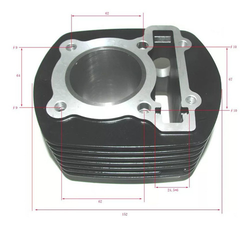 Imagen 5 de 9 de Cilindro Moto Completo Yamaha Fz 16