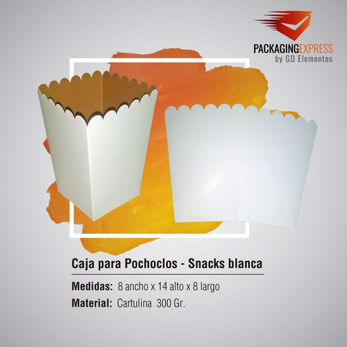 Imagen 2 de 8 de Cajas Para Pochoclo Pochocleras Candy Bar Pack X 25 Armadas