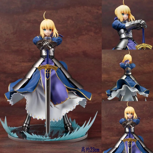 Anime Fate/ Grand Rei Saber Caliburn Battle Scene 23 Cm