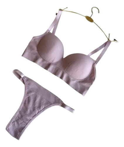 Conjunto Seamless Taza Soft B + Colaless Importados Rosa Lisa M/xl