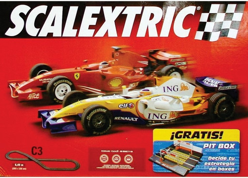 Autopista Scalextric C3 Formula 1 Slot 1/32 Pit Box Gratis !