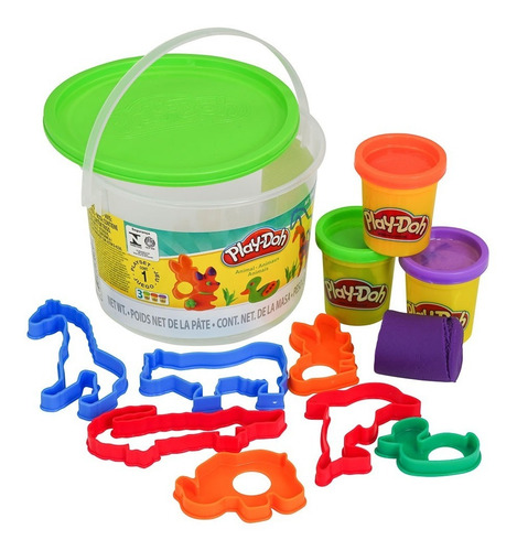 Play-doh Mini Cubeta De Figuras Masas Moldeables Hasbro /g Color Verde