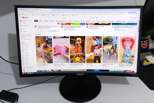 Monitor Curvo Samsung 27 Full Hd Promoção Preto