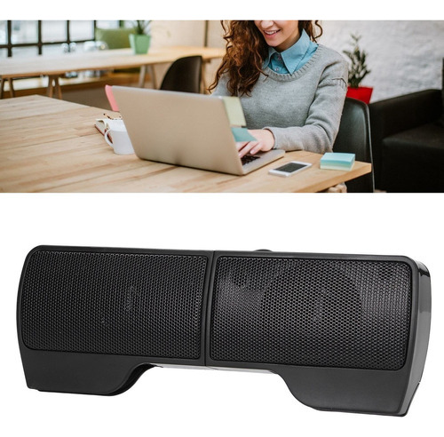 Altavoces Portátiles Usb Con Cable Monitor Barra De Sonido E