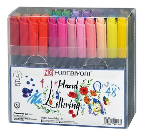 Brush Pen Kuretake Fudebiyori Colores Marcadores 48pzs 