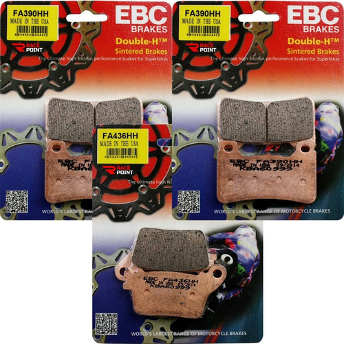 3 Pares Pastilha Freio Ebc Honda Cbr600 Rr 600 2007 À 2015