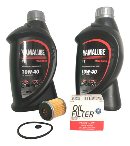 Óleo Yamalube 10w40 E Filtro Yamaha Ys 250 Fazer 2010 2011