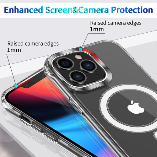 Imagen 5 de 6 de Carcasa Para iPhone 13 Pro Max Magsafe Transparente