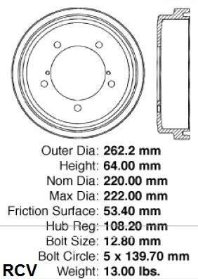 Tambor Frenos Trasero Para Suzuki Grand Vitara  2002