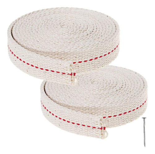 2 Rollos De Mecha Ruix Para Lámparas De Aceite, Mecha Blanca