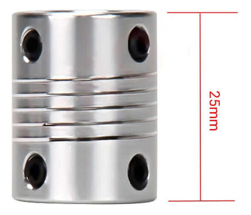 5pz Cople Flexible D18l25 Nema Acoplador 5x8mm