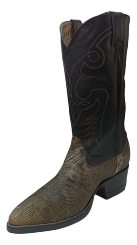 Bota Vaquera Hombre De Iguana Original Ultimos Pares Oferta