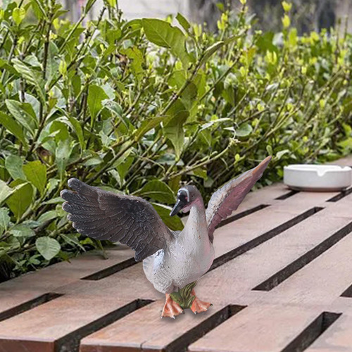 2 Estatua De Ganso Novedad Estatua De Jardín En Miniatura