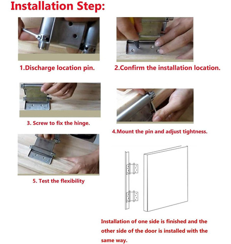 2 Pares (4pcs) 5 Pulgadas Double Action Bisagra De Resorte C