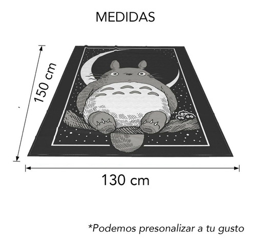 Totoro Anime Cobija Frazada Suave Estilos Individual Color Totoro Moon