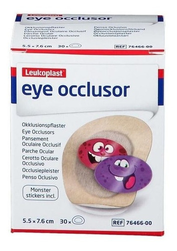 Parche Ocular Infantil Leukoplast 5cm X 7.6cm C/30 Piezas