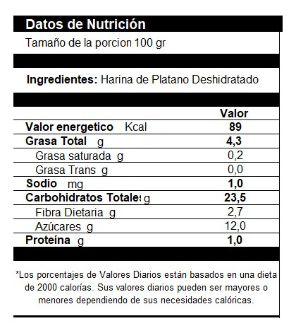 1 Kg Harina De Plátano Macho Y 1 Kg Harina Platano Tabasco