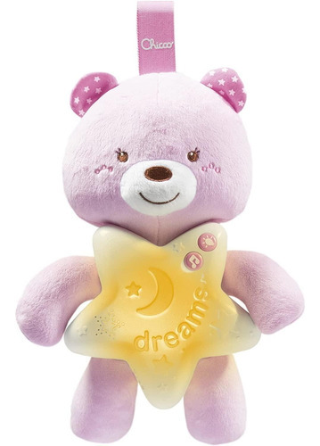 Luz sonora rosa Good Night Hanging Teddy Bear da Chicco