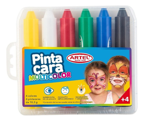 Pintacaritas 6 Colores Artel