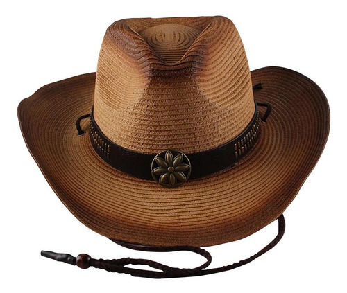 Western Cow Boy Hat Wide Brim Panamá Cowgirl Hat Hebilla