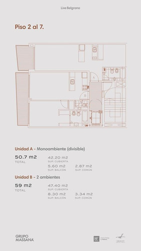 Imagen 15 de 15 de Excelente Ambiente Al Frente/ Balcón Terraza Y Parrilla/ Edificio De Categoría