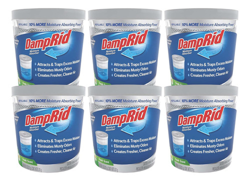 Absorbedor De Humedad Recargable De Damprid, 11 Oz, 6 De De