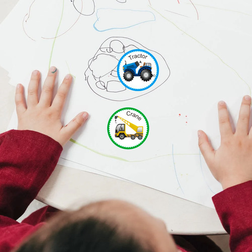 Dispensador De Pegatinas Con Dibujos Animados Para Niños, 4