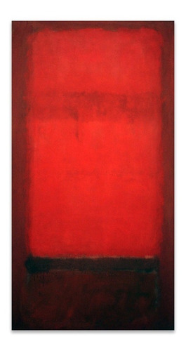 Cuadro Canvas Rojo Claro Sobre Rojo Oscuro Rothko 27x50