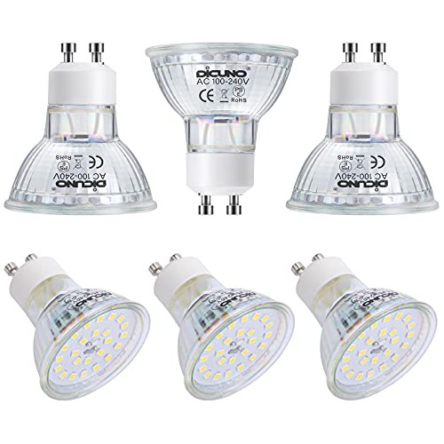 Dicuno Bombillas Led Gu10, Reemplazo Halógeno De 6 W 60 W, L