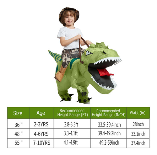 Disfraz Inflable De Dinosaurio One Casa T Rex Para Niños De