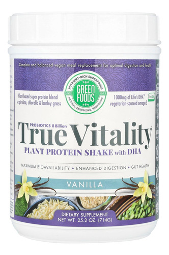 Batido De Proteínas Vegetales Green Foods True Vitality Vani