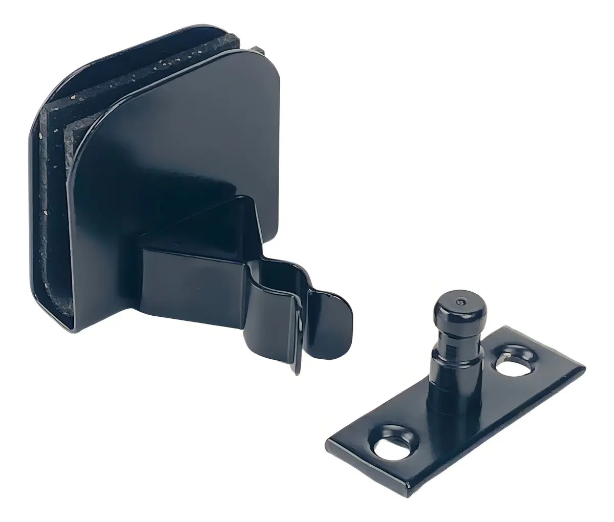 Fixador Prendedor P/ Travar Porta De Vidro Piso Roda Pé 1872 Preto