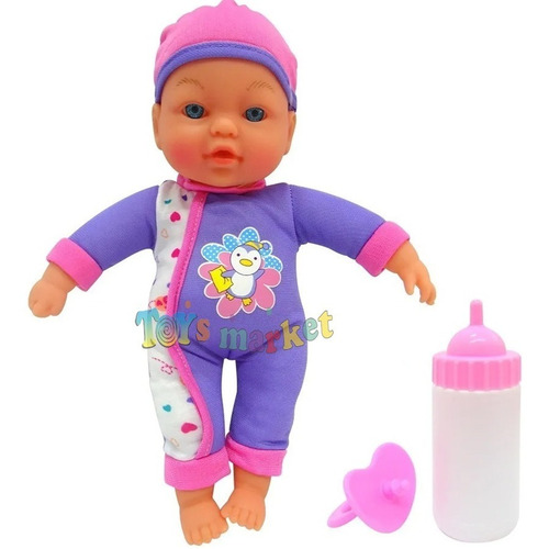 Bebe Que Habla Y Rie Incluye Chupete Mamadera Sonidos Poppi