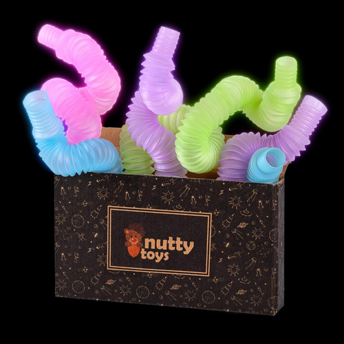 Nutty Toys Glow In The Dark Pop Tube Sobre Botersers - Tabon