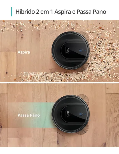 Robô aspirador Eufy RoboVac G10 Hybrid preto 127/220V