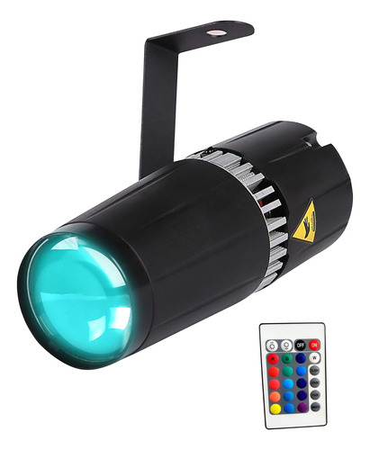 Luz De Escenario Led Pinspot 9w Rgb 3en1 Control Remoto...